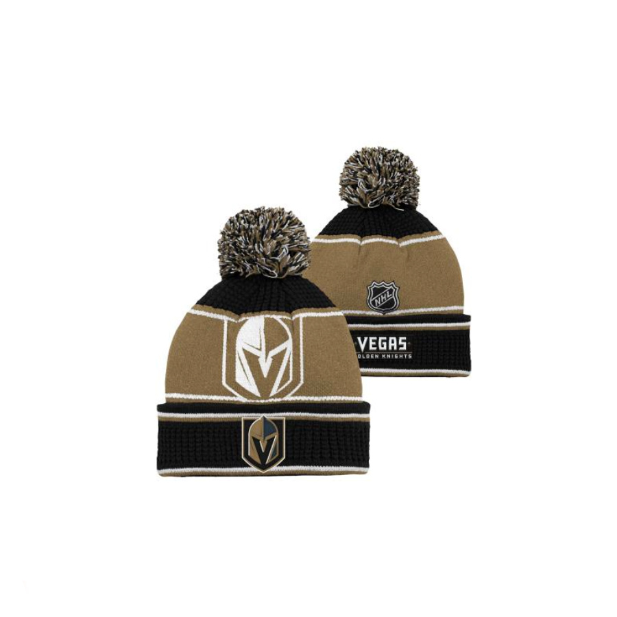 NHL GRINGER 2 JACQUARED CUFF POM LAS VEGAS GOLDEN KNIGHTS DETSKÁ ZIMNÁ ČIAPKA